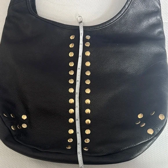 Minkette by Rebecca Minkoff Black Hobo Bag with Gold Accents